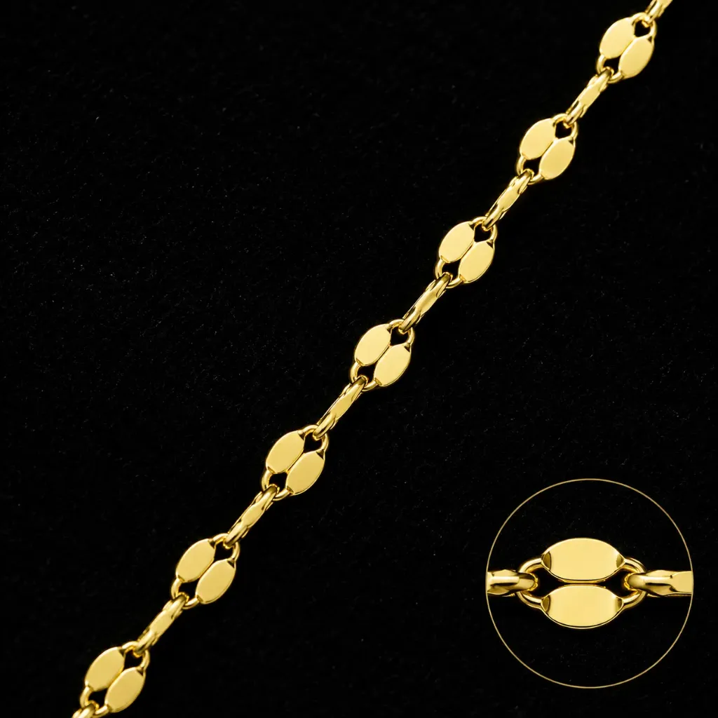 [Doré à l'or Jaune ~3µ - Chaîne Cobra 3,7mm] chaine cobra or18k