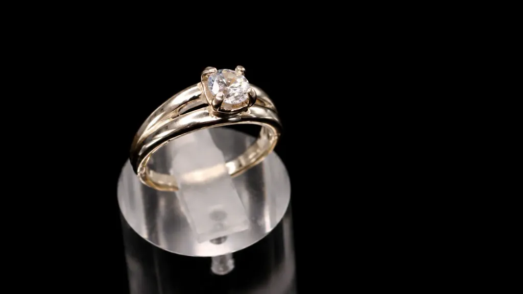 Bague Solitaire blanc double (48)
